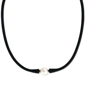 Effy Black Rubber & Freshwater Pearl Choker